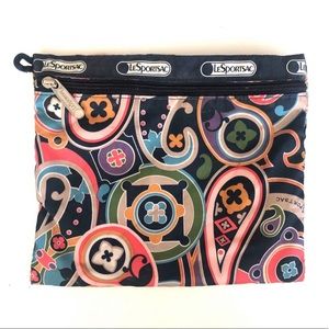 LeSportsac Multicolor Groovy Floral Paisley Cosmetic Bag